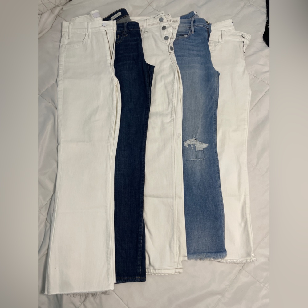 MOTHER, AG, KUT, Frame and DL1961  Jeans and white pants bundle!